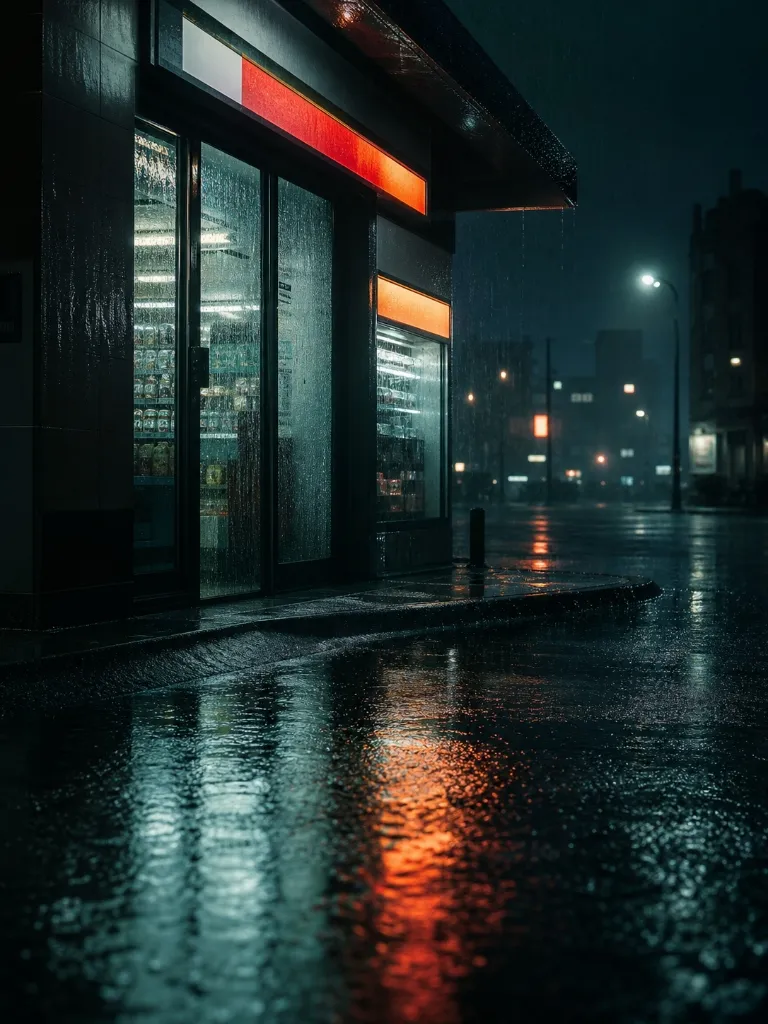 暗调编辑 · 雨夜街角
