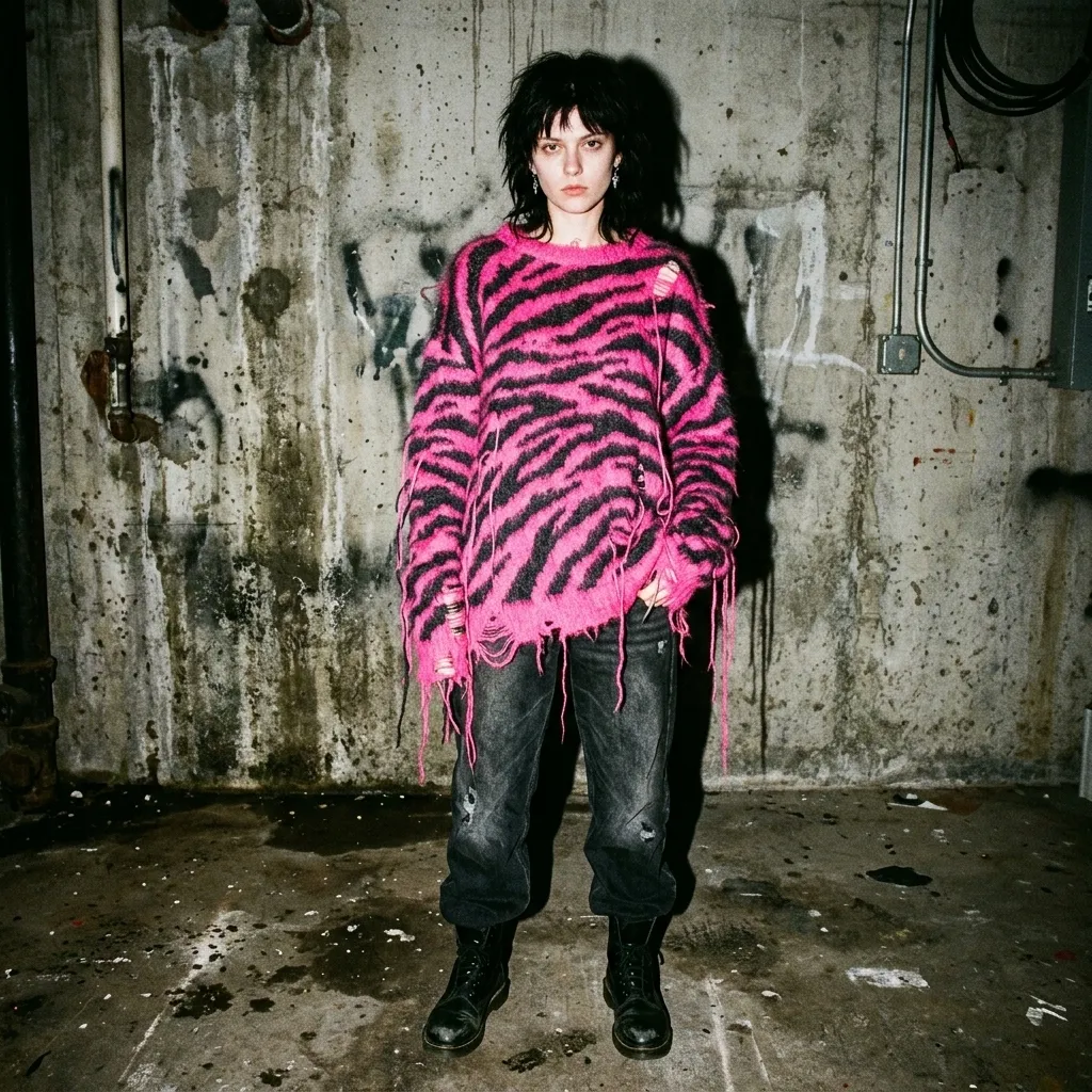 暗调编辑 · zebra knit